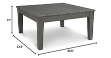 POLYWOOD® Newport 36" Conversation Table in Slate Grey