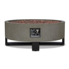 Home Square 2-Piece Set with Propane Fire Bowl for Outdoors and Fire Glass