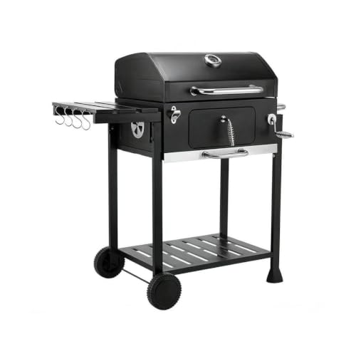 Outdoor Charcoal Barbecue Grill with Infinite Temperature Control
