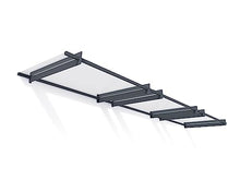 Palram - Canopia Nancy 4500 15' x 3' Door/Window Awning, Gray/Clear