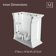 Mayne Fairview 28in Large Square Planter, White