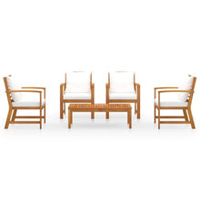 KBHRENP 5 Piece Acacia Wood Lounge Set with Cushion