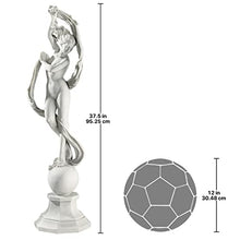 Design Toscano Aurora Roman Woman of Dawn Indoor/Outdoor Garden Statue, Gallery Size, 37 inches tall, Cast Stone Resin, Antique Stone Finish