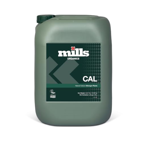 Mills - Organics Cal - Organic Calcium Fertiliser for Plants - Highly Absorbable Calcium for Larger, Fuller Flowers & Healthy Plant Growth - 20L
