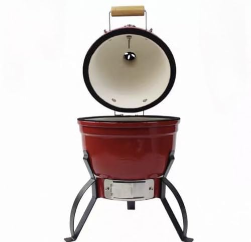 JOSOGO 13 Inch Ceramic Charcoal Grill, Mini Outdoor BBQ Grill for Home, Hotel and Kitchen Use