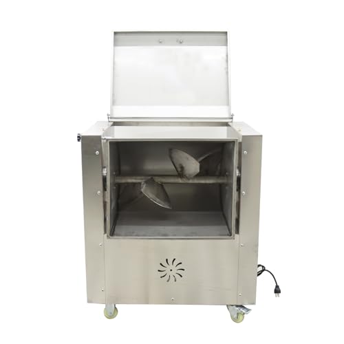 HayWHNKN Electric Meat Mixer 60L Stainless Steel Commercial Mixer Silver