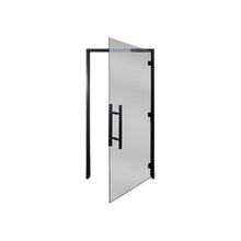 PROSAUNAS Clear & Tinted Glass Sauna Door, Prehung Tinted Glass Sauna Door (Right Hanging, ADA Tinted - Black Alder Frame 36x81)