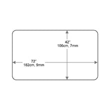 Dulles Glass 42X72 inch Rectangular Glass Table Top - Tempered - 3/8" Thick Glass Surface, Safe Beveled Edge, Radius Corners, Multipurpose for Dining Table, Patio, Coffee and End Table