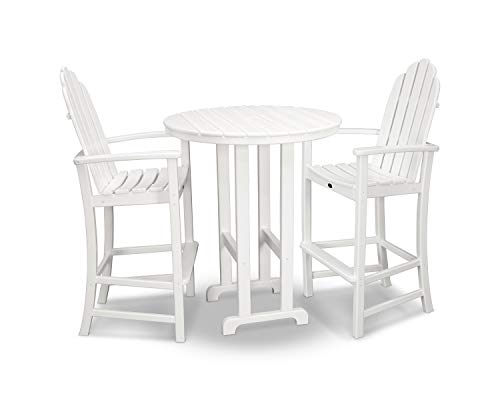 Trex Outdoor Furniture™ Cape Cod 3-Piece Round Bar Set in Classic White