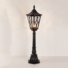- External Yard Lamps Glass Shade E27 Lawn Lights V-intage House Porch Outdoor Path Lights Waterproof Floor Mount Light Fixture Compatible with Garden Landscape Patio Driveway ,chandelier lighting