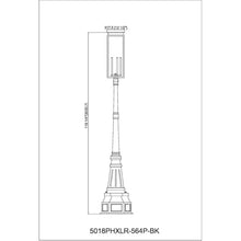 Z-Lite 5018PHXLR-564P-BK Nova - 5 Light Outdoor Post Mount-117 Inch Tall and 14.25 Inch Wide