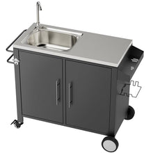 Dancongtea Outdoor Grill Cart with Sink 304 Stainless Steel Table