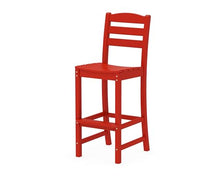 POLYWOOD® La Casa Café 5-Piece Side Chair Bar Dining Set in Sunset Red/White
