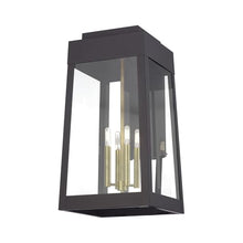 Livex Lighting, 20861-07, Oslo Collection, 4 Light Bronze Outdoor Extra Large Wall Lantern with Antique Brass Candles