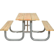 Global Industrial Wood Picnic Table. 72"L x 56-1/2"W x 30"H, 28"W Table Top