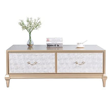 Living Room Table Modern Creative Coffee Table for Living Room with Shell Decoration and Exquisite Handle, Elegant Rectangular Coffee Table Sofa Table with Storage Space Outdoor Side Table (Color : 1