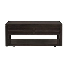 A and B Home AB-49955 25" H Rectangle Indoor Traditional Coffee Table, w/2 Large Drawers, Bottom Shelf, Natural Wood Finish, Brown