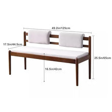 QUANGJN Dining Chair, Patio Bench with Cushion, Waiting Room Chairs, Double Sofa, for Your Balcony, Porch, Lawn, Dining Room,Brown-Medium