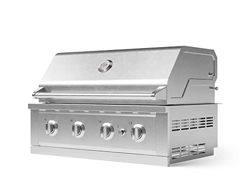 NewAge Products 36" Performance Series Gas Grill, 4-Burner, 48,000 BTU, Natural Gas, 304 Stainless Steel, Built-In Outdoor Kitchen BBQ Grill