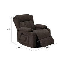 Acme Lusio Power Motion Recliner w/Lift & Cup Holder in Brown Linen