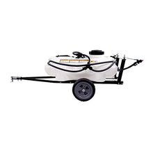 Brinly ST-152BH-A Self-Storing Tow Behind Lawn and Garden Sprayer with Collapsible Boom, 15-Gallon, Matte White
