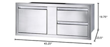 Napoleon Stainless Steel Single Door & Double Drawer Combo 42x16-Inches (BI-4216-1D2DR)