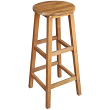KGTKGTYER 7 Piece Bar Table and Stool Set, Solid Acacia Wood High Top Dining Furniture for Kitchen, Pub, and Patio, Brown