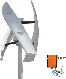 8000W Wind Turbines No Noise, Portable Vertical Wind Power Turbine Generator Kit with Charge Controller Three-Phase Permanent Magnet Levitation Motor