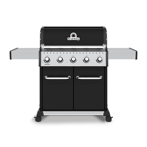 Broil King 876214 Baron 520 Pro, Liquid Propane (LP), Stainless Steel, Black