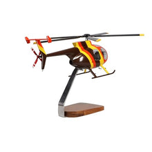 High Flying Models Hughes Helicopters 500D Magnum PI Clear Canopy Mahogany Sculpture Multicolor
