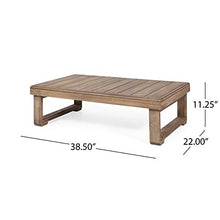 Christopher Knight Home Randy Outdoor Acacia Wood Loveseat Set with Coffee Table Brown and Beige