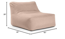 Jaxx Coza Outdoor Chair - Large Bean Bag Lounge Chair for Poolside & Patio Lounging - Sunbrella, Petal