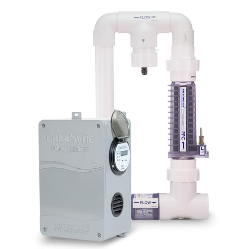 E ESEASONGEAR AutoPilot CPB0003A ChlorSync Gen II Salt Chlorine Generator for 40,000 Gallon Pool