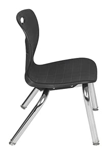 Romig Adjustable Classroom Table Cherry with 2 Stack Chairs Black