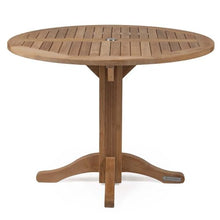 TITAN GREAT OUTDOORS Ash & Ember Grade A Teak 42" Round Dining Table, Bistro-Style Patio Furniture