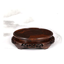 ZOCWJK Plant standPlant Base Stand, Rotating Flower Pot, Strange Stone Base, Tray Shelf, Wooden Vase, Aquarium Decoration, Pedestal Bracket, Solid Wood So,A-Small