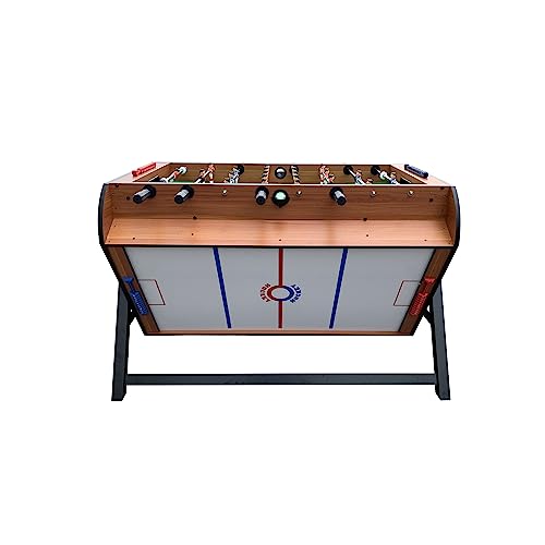 KICK Triplex 55" Telescopic Rods 3-in-1 Swivel Multi Game Table Brown