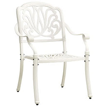 HKTMGDNG 3-Piece White Cast Aluminum Bistro Set with Umbrella Hole