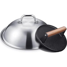HBCDAAQ Rust Steel Barbecue Tools Pot Cover Shovel Set Hamburger Press Meat Plate Seasoning