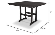 Trex Outdoor Furniture™ Farmhouse Trestle 59" Bar Table in Charcoal Black