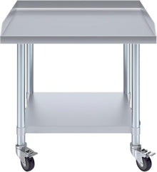 Stainless Steel Rolling Equipment Grill Table Stand | 30" x 30" Work Table