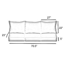 Sorra Home 23.5 in x 23 in x 5 in Deep Seating Pillow and Cushion Set-Corded Sofa, Standard, Tan 5 Pound