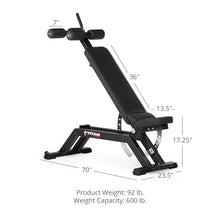Titan Fitness Adjustable FID Bench Black