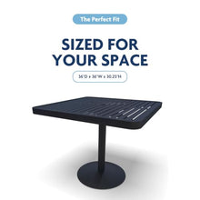 Wabash Valley Hanna Slat Square Outdoor Dining Table - Textured Black