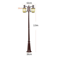 ZQHQYNQDFY Lamp Post Lights Outdoor, Outdoor Landscape Lighting, Waterproof Double-Head High Pole Street Lamp for Garden, Park, Villa, Hotel Entrance