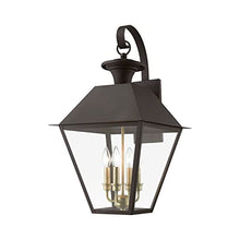 Livex Wentworth 4-Light Extra Large Outdoor Wall Lantern Bronze/Antique Brass