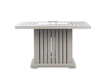 EV Fires 43" Classic Grey Square Outdoor Propane Fire Pit Table, Easy to Operate Electrical Ignition - Fire Glass, Lid, and Cover Included