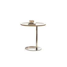 Chicken Couch End Table Round Coffee Table Balcony Stainless Steel Living Room Home Simple Coffee Table Modern Simple Side Table Corner Tables for Living Room(Side Table 50cm)