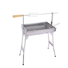 AFPSDLFJDLS Medium Stainless Steel Mesh Grill With Fork Outdoor Portable Folding Barbecue Rack