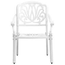 HGFDVCMR 31.5 Inch White Cast Aluminum Square Bistro Table, Patio Table